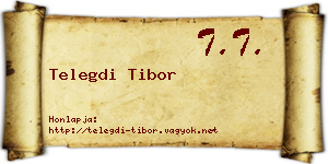 Telegdi Tibor névjegykártya